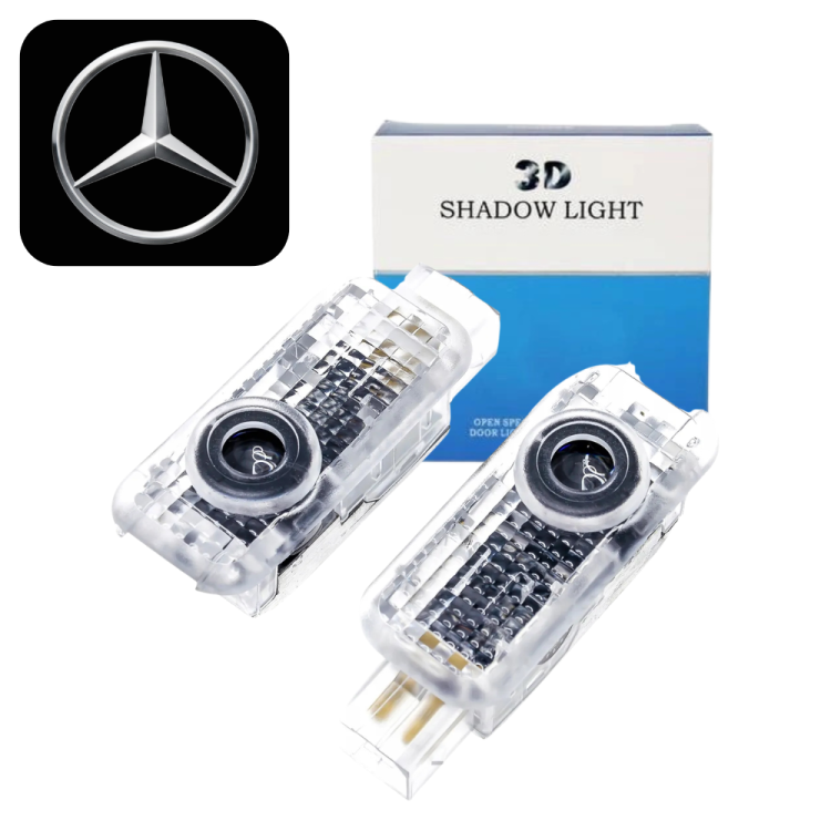 Projektor LED do drzwi Mercedes-Benz logo HD gwiazda – zestaw 2 sztuki.
