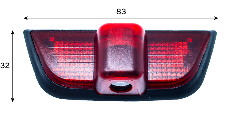 Wymiary projektora LED do Mercedes-Benz W204 - idealne dopasowanie do drzwi.