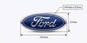 Wymiary rozmiar znaczek emblemat Ford 147mm miarka Focus Mondeo Kuga